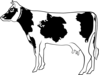 Cow Side View Art Clip Art